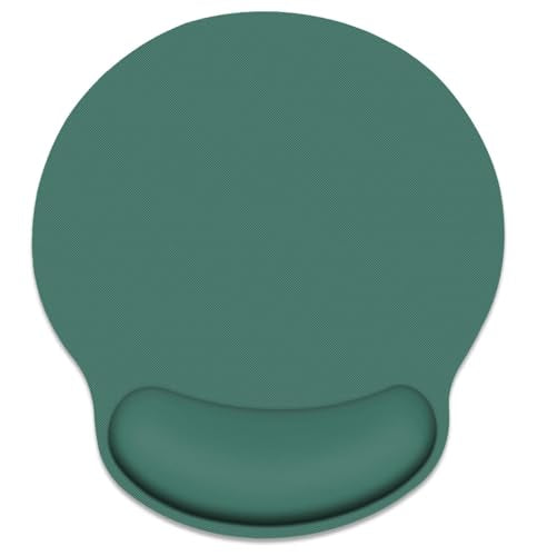 Britimes Forest Green Mouse Pad Ergonomic Mouse Pad with Wrist Support Non-Slip Rubber Base Mousepad for Home Office Gaming Working Computers Laptop Easy Typing & Relief - color: Forest Green