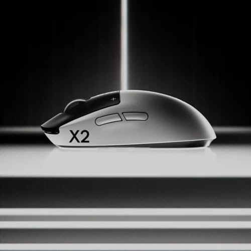 Logitech G PRO X2 SUPERSTRIKE Wireless Gaming Mouse - Black/White | Customizable Rapid Trigger Magnetic Analog Switches, Adjustable Click Haptics, 61g Lightweight, USB-C, <8K, For PC/Mac