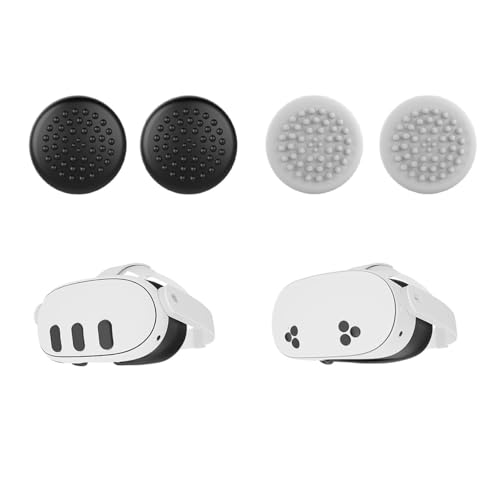 Battery Cover for Meta Quest 3/Quest 3S VR Headset Touch Controller Replacement Part, ToneBar Left Right Handle Cover Accessories for Oculus Quest 3 Controller, 4 Joysticks Caps