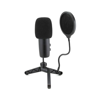 Emerson EAM-9052 USB Gaming & Streaming Condenser Microphone with LED Lighting and Pop Filter