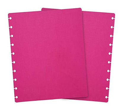 Talia Discbound Notebooks, Planner, Customizable, (90's Pink, Midsize (7.5in x 9.75in)) - color: 90's Pink, size: Midsize (7.5in x 9.75in)