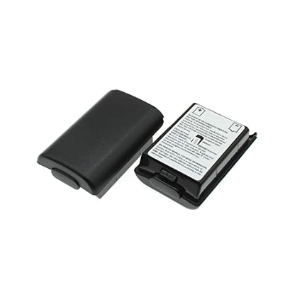 Black Battery Cover Replacement Battery Pack Cover Shell Repair Part Compatible Xbox360 Wireless Controller 2PCS