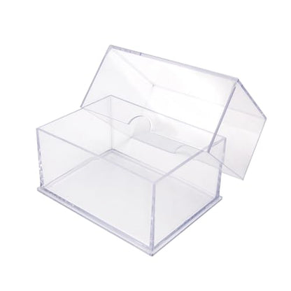 20-Pack Clear Acrylic Card Storage Boxes with Lids – Holds up to 100 Standard Trading Cards Each, Stackable Organizer for Sports & TCG Cards (Unsleeved) - size: 3 1/2" L x 2 1/2" W x 2" H, style: 20.0