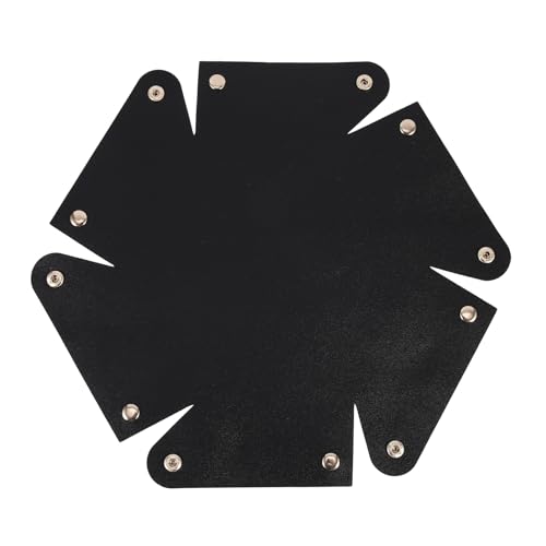 Totority Foldable Pu Leather Dice Tray Storage Holder Large Desktop Tray for RPG and Tabletop Games, Black Collapsible Dice Storage Box for Gamers and Game Accessories