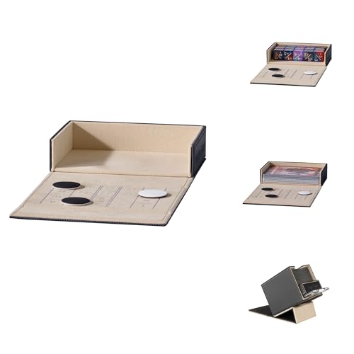 Pocket Dice Box (Adventurer Module) - Built-in Life Tracker - Fits 15 Counter Dice (15 mm) or 30+ Unsleeved Cards - Stores Inside Adventurer - MTG, PTCG & More (2. Wealth (Black/Pale Gold)) - color: 2. Wealth (Black/Pale Gold)