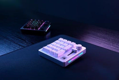GLORIOUS GMMK Mechanical Numpad- 10 Key USB Programmable Keypad - Hot Swappable, Volume Control, RGB Backlit, Wired & Wireless Bluetooth - Laptop & Keyboard Accessories- White - color: White Ice