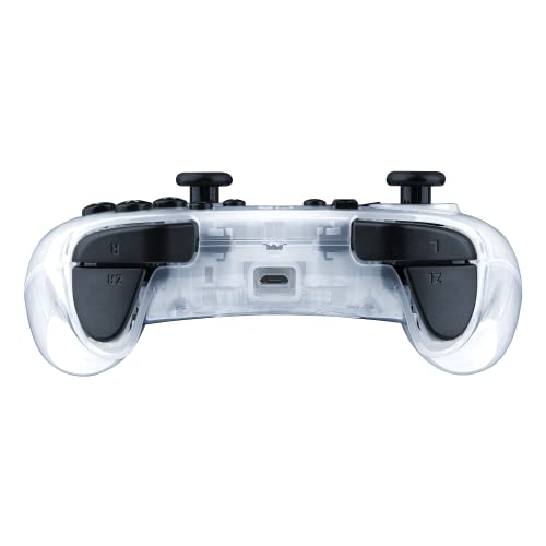 PDP Rock Candy Enhanced Wired Nintendo Switch Pro Controller, Switch Lite/OLED Compatible, Compact Durable Ergonomic Non-Slip Joystick (Frost White) - color: Frost White