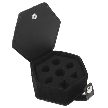 Portable PU Leather Dice Tray with Removable Slotted Insert Sponge Lined Dice Box Storage Holder Compatible with Board Game Accessories
