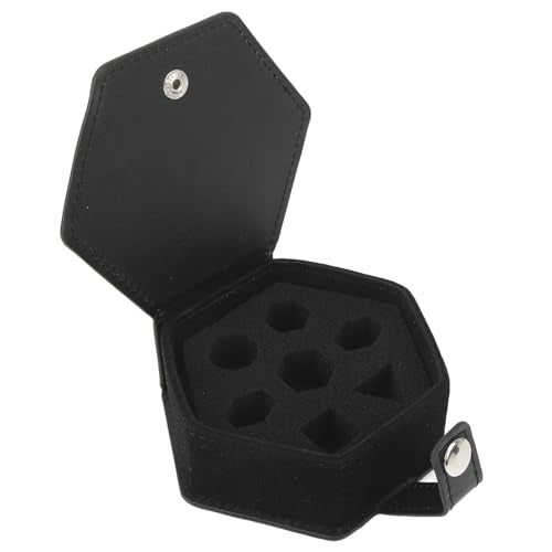 Portable PU Leather Dice Tray with Removable Slotted Insert Sponge Lined Dice Box Storage Holder Compatible with Board Game Accessories