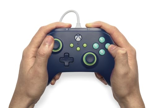 PowerA Wired Controller for Xbox Series X|S - Mariner Blue, gamepad, video game/gaming controller, works with Xbox One, Officially Licensed - style: Marine Blue