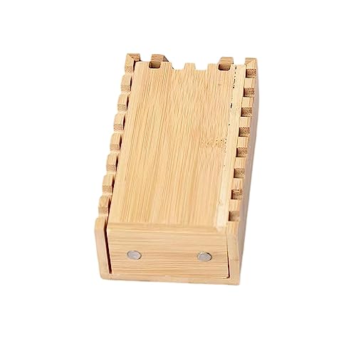 Dice Handcrafted Wood Foldable Castle Roller Storage Chest Tabletop Accessory Suitable for Board Decoration, Jagged - color: Jagged