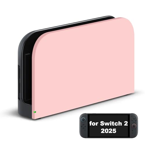 Switch 2 Dock Cover, Custom Faceplate Cover for Nintendo Switch 2 Charging Docking Station Scratch-Resistant & Abrasion-Resistant Hard PC Shell Protector, Coral Pink - color: Coral Pink