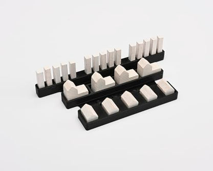 Settlers Game Piece Organizer - Storage Trays for Catan-Ages 14+ | 4 Black Plastic Holders, 3 Compartments Each, 5 x 3 x 0.5 in, Fits Standard Components, Tabletop Accessory Adults