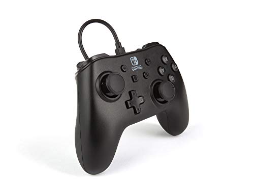 PowerA Nintendo Switch Wired Controller - Black, Detachable 10ft USB Cable, No Battery Required, Officially Licensed By Nintendo - color: Black