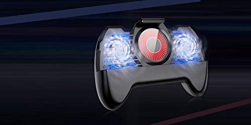 Mobile Phone Gamepad Controller, 4 in 1 Mobile Game Controller with Dual Cooling Fans, 2200mAh Power Bank, Ergonomic and Built-in Kickstand for Movies, Gaming, Video Chatting and More