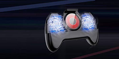 Mobile Phone Gamepad Controller, 4 in 1 Mobile Game Controller with Dual Cooling Fans, 2200mAh Power Bank, Ergonomic and Built-in Kickstand for Movies, Gaming, Video Chatting and More