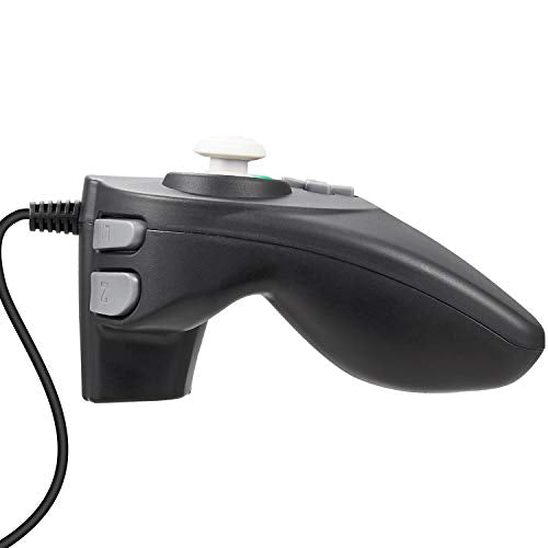 KIWITATA N64 Mini Controller, Retro N64 Wired Bit Game Pad Upgraded Joystick Remote Controller for Classic N64 Console (Black) - color: black