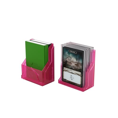 Gamegenic Bastion 50+ XL Deck Box - Compact, Secure, and Perfectly Organized for Your Trading Cards! Safely Protects 50+ Double-Sleeved Cards, White Color, Made - color: Pink