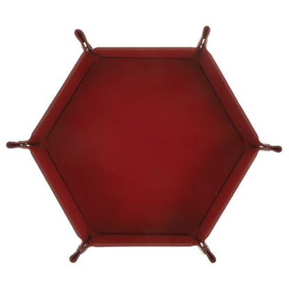 WOONEKY Foldable Pu Dice Tray for Desktop Elegant Storage Box Snaps Easy to Carry for Tabletop Games and Parties Deep