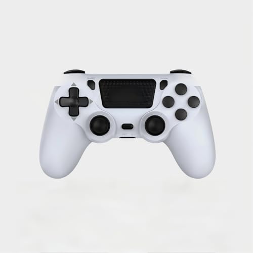Bcofo 2 Pack Wireless Controller for PS4, Game Remote Controller Compatible with PS4/Slim/Pro/PC, Programmable, RGB Light, 1000mAh Battery, Dual Vibration, 6-Axis Gyro, Share, Touch Pad-ZT - color: White