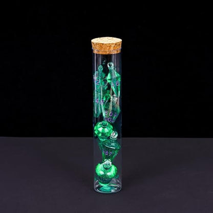 7PCS Potion DND Dice Set,Transparent Sharp Edge Dice Set D&D RPG Polyhedral Die,for Dungeons & Dragons, and TTRPG Roleplaying Games (Green) - color: Green