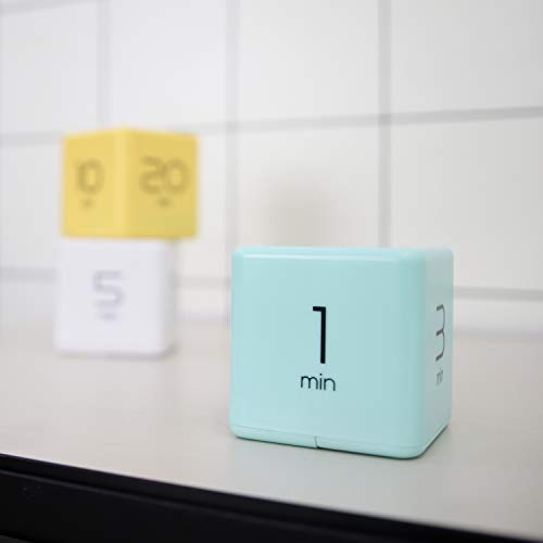 mooas Cube Timer, Flip, Block, Productivity, Time Management (Mint) | 1/3/5/10 Min Countdown Timer, Battery Operated, 2-Level Alarm Vol, Easy to Use, ADHD, Exercise, Study, Cooking - color: Mint