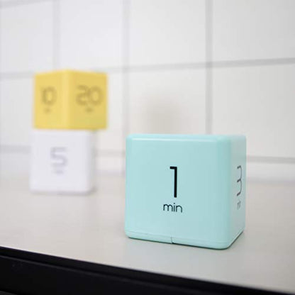 mooas Cube Timer, Flip, Block, Productivity, Time Management (Mint) | 1/3/5/10 Min Countdown Timer, Battery Operated, 2-Level Alarm Vol, Easy to Use, ADHD, Exercise, Study, Cooking - color: Mint