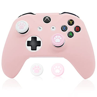 BRHE Xbox Ones Controller Skin Cover,Anti-Slip Silicone Cover Skin | Case for Xbox OneS/X Controller with Thumb Grips Caps x 2