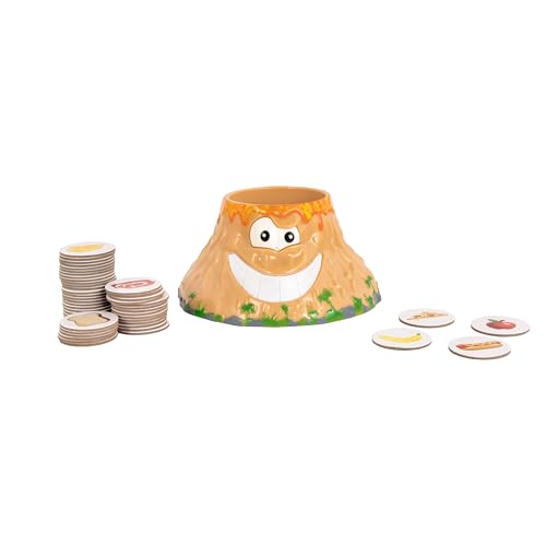 Volcanic Panic the Explosive Memory Matching Family Game, Continuum Games | for 2-6 Players Ages 4 and Up, Match Food Tiles, Feed the Volcano Toy, Satisfy its Hunger and Save your Tribe from Eruption