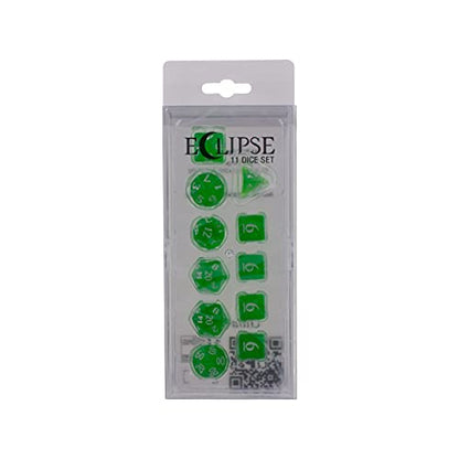 Ultra PRO - Eclipse 11 Dice Set (Lime Green) - Great Dice Set for All Kinds of Card Games and Board Games Such As, DND, MTG, and RPG - UP Your Game with Ultra PRO - color: Lime Green