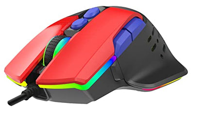 Econo EliteForce 9D Gaming Mouse Wired USB Gaming Mouse with Optical Mouse Switches 8 Programmable Buttons, Adjustable RGB Modes 12000 Dpi for PC/Mac/Laptop Gamer Polling Rate 1000Hz