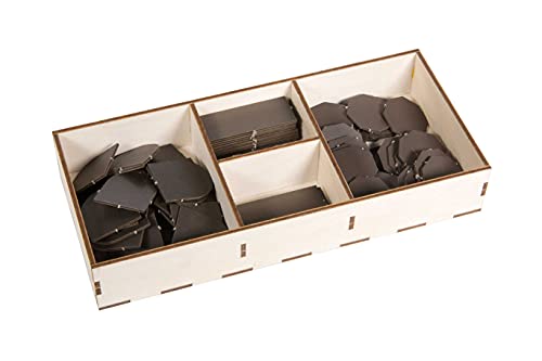 The Broken Token Game Organizer Compatible with Scythe Legendary Expansion - Wooden Game Organizing Box with Multiple Trays - size: Scythe Legendary