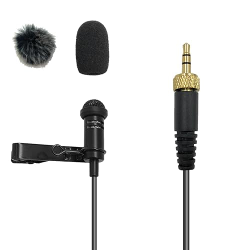 Lavalier Lapel Microphone Compatible with Sennheiser Wireless System Bodypack Transmitter EW100 G4 EW300 G1 G2 G3, EWD1, ME2, ME3, ME4 Omnidirectional Condenser Mic (3.5mm Screw Lock Plug) - size: 3.5mm Screw Lock Plug (Sennheiser)