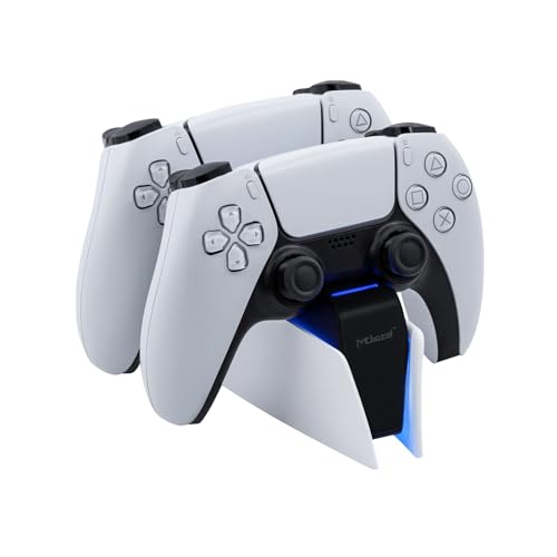 Mcbazel Dual Charger for PS5, Controller Charger Fast Charging Station Dock USB Type C Charging Adapter with LED Indicator for PlayStation 5 DualSense Controller