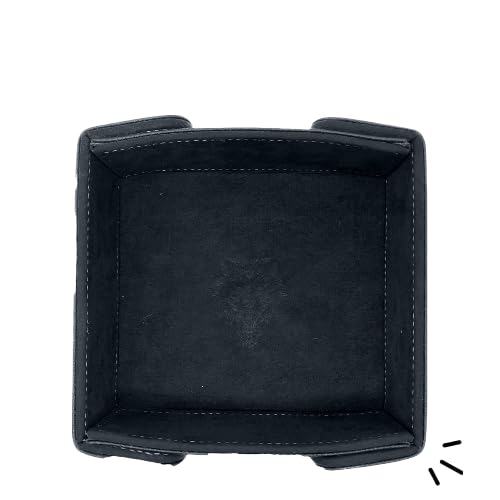 Norse Foundry Magnetic Folding Dice Tray - A Portable Option for Quieter Dice Rolling, or Dice Games, Perfect for Dice Enthusiasts, Playing Cards, RPG Players, and Dice Collectors (Black) - color: Black, style: Square