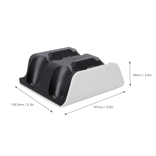 Tangxi PS 5 Controller Charger Station for Dual Wireless Controllers Simultaneous Charging, Compatible with PS 5 Pro, Slim, Dualsensess, Edge Controller (White) - color: White