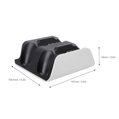 Tangxi PS 5 Controller Charger Station for Dual Wireless Controllers Simultaneous Charging, Compatible with PS 5 Pro, Slim, Dualsensess, Edge Controller (White) - color: White