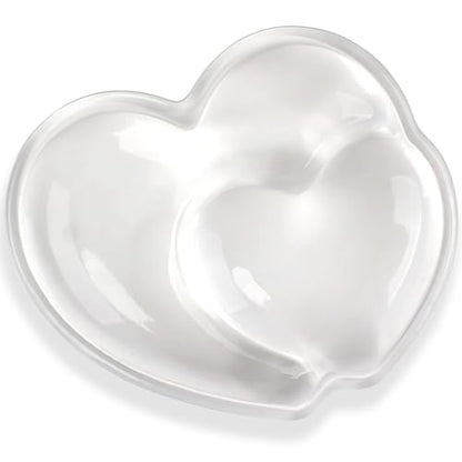 Gel Wrist Rest for Keyboard and Mouse Transparent White Heart Elbow Pad Cushion Ergonomic Cute Clear Cool Mouse Wrist Pad Silicone Non-Slip Support for Computer Gaming Home Office Hand Pillow - color: Heart White