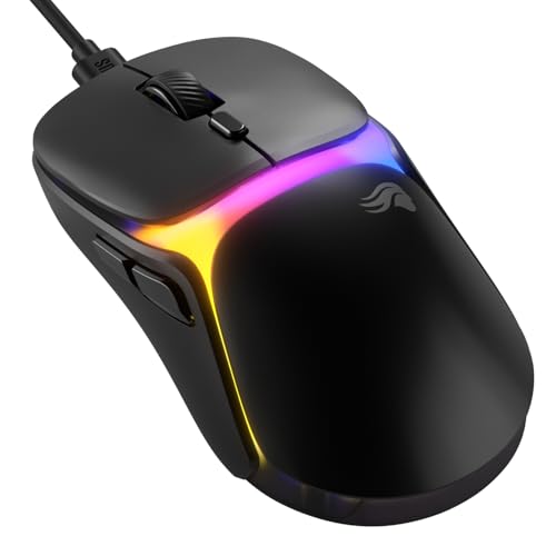 GLORIOUS Gaming Model O3 Wired Gaming Mouse - Ultralight 54g Weight, 130M Click Optical Switches, 30K DPI BAMF 3.0 Sensor, 750 IPS Tracking, 50G Acceleration, Supports All Grip Types - Black - color: Matte Black, style: Model O3 (Ambidextrous)