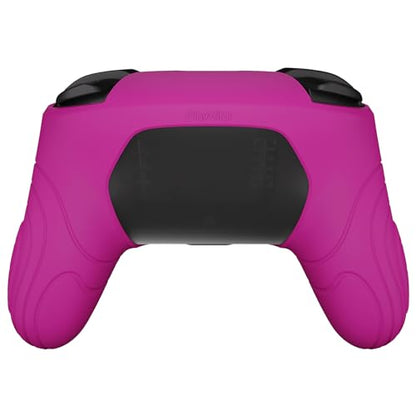 playvital Samurai Edition Ergonomic Silicone Skin Protective Case for Nintendo Switch Pro, Soft Anti-slip Controller Grip Protector for Nintendo Switch Pro with Thumb Grips - Neon Purple - color: Neon Purple