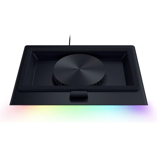 Razer Laptop Cooling Pad Adaptive Smart, Intelligent Fan Control | Airtight Pressure Chamber, Fits Most Laptops & Macbooks 14" to 18", Preset & Custom Fan Curves, 3 Port USB Type A, Chroma RGB