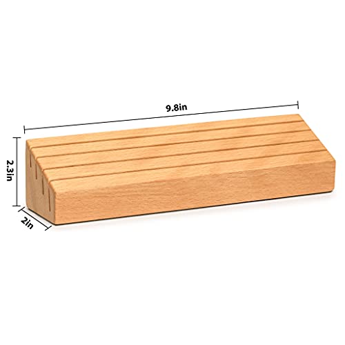 Yellow Mountain Imports Solid Beechwood Playing Card Holders - Set of 2 - size: 9.8”