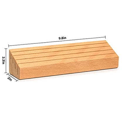 Yellow Mountain Imports Solid Beechwood Playing Card Holders - Set of 2 - size: 9.8”