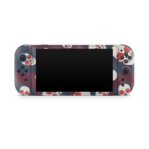 Glossy Glitter Gaming Skin Compatible with Nintendo Switch 2 Console Only - Skulls N Roses - Premium 3M Vinyl Protective Wrap Decal Cover - Easy to Apply | Crafted in The USA by MightySkins - color: Skulls N Roses, size: Switch 2 Console Skin Only, style: