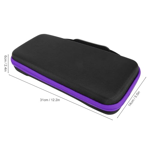 Estink Handheld Game Console Carrying Case EVA Nylon Shockproof Storage Bag 31 X 14 X 6cm for Ally 7 Inch 120Hz Gaming Handheld Travel Camping Daily Use (Purple) - color: Purple