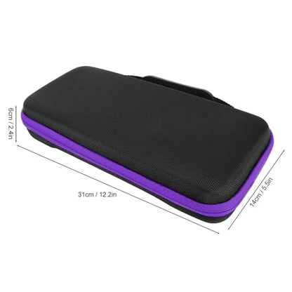 Estink Handheld Game Console Carrying Case EVA Nylon Shockproof Storage Bag 31 X 14 X 6cm for Ally 7 Inch 120Hz Gaming Handheld Travel Camping Daily Use (Purple) - color: Purple