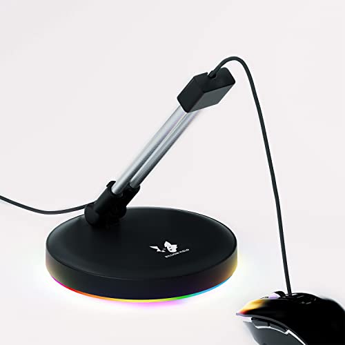 Gaming Mouse Bungee, Mouse Cable Holder, Drag-Free Wired Mouse Support for Esports, Mouse Cord Management Fixer Holder, Mouse Bungie