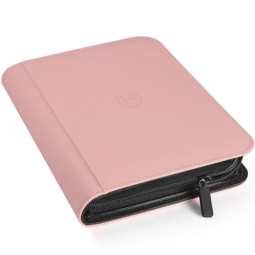 4 Pocket Card Binder with Zipper, 288 Pockets Trading Card Binder Book | Premium PU Cover, Side Loading, Ringless Card Binder for TCG, MTG, Sports Cards, Game Cards - color: Pink, size: 4 Pocket