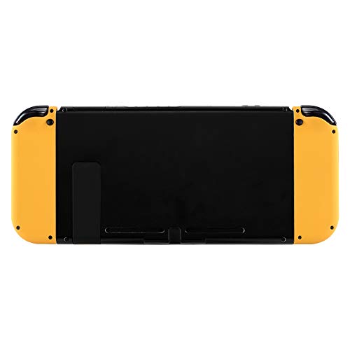 eXtremeRate DIY Replacement Shell Buttons for Nintendo Switch & Switch OLED, Caution Yellow Soft Touch Custom Housing with Full Set Button for Joycon Handheld Controller - Console Shell NOT Included - color: Caution Yellow