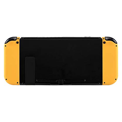 eXtremeRate DIY Replacement Shell Buttons for Nintendo Switch & Switch OLED, Caution Yellow Soft Touch Custom Housing with Full Set Button for Joycon Handheld Controller - Console Shell NOT Included - color: Caution Yellow